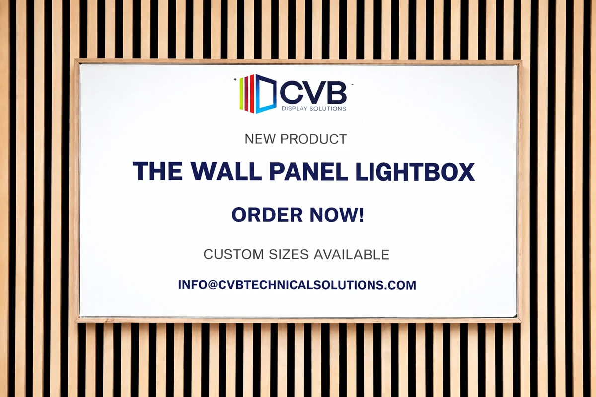Rear-illuminated lightbox wall panel display