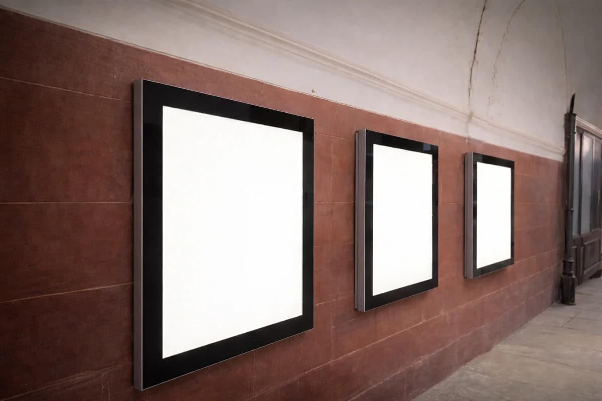 Tullie Museum rear-illuminated Ultra poster case display