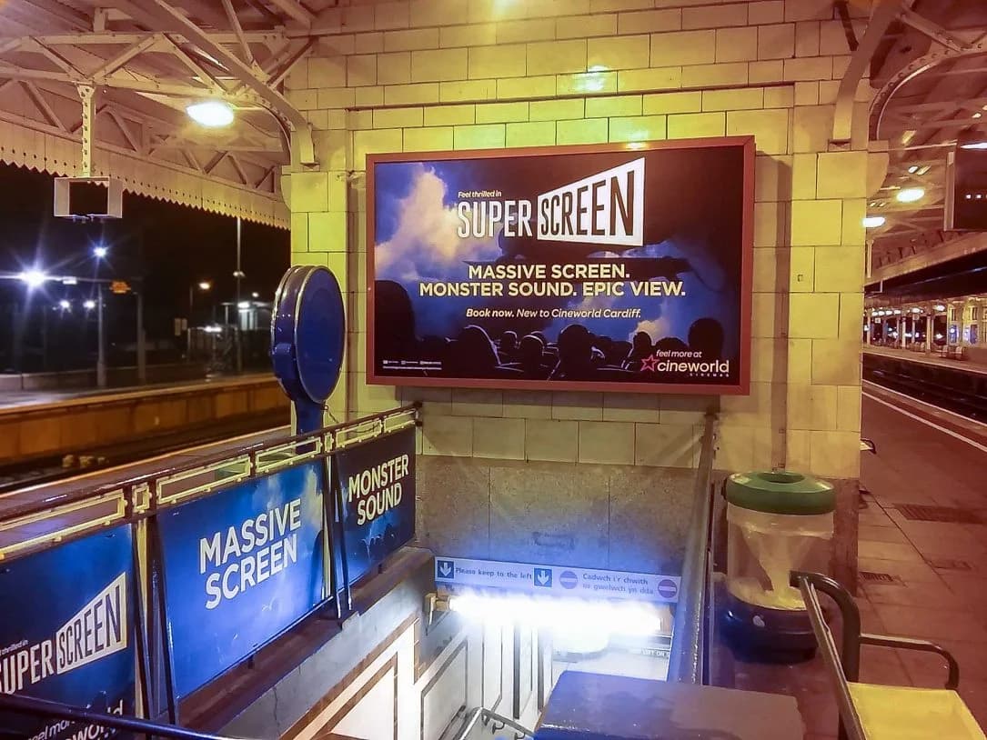 Headwall poster box installation for transport infrastructure by CVB Technical Solutions