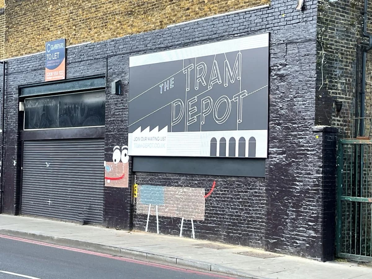 Hackney wall mounted 48 sheet billboard with tension edge posting system