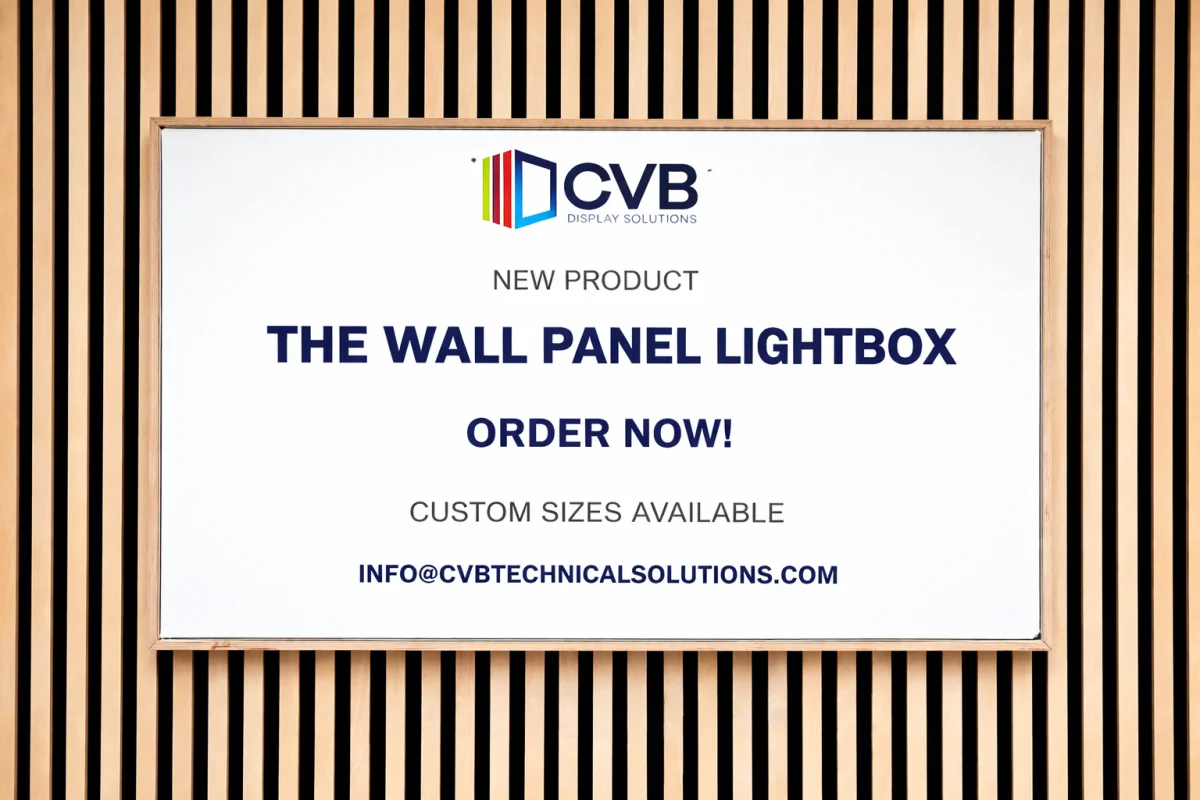 Illuminated LED light boxes for advertising displays by CVB Technical Solutions